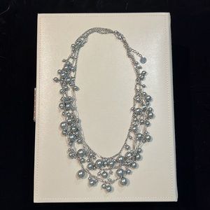 Talbots Multi strand grey simulated pearl necklace.  Excellent condition.